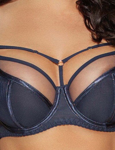 Мягкий бюстгальтер с декоративными бретелями Ava PROTEA 1923 M темно-синий, Цвет: темно-синий, Размеры: 75I, изображение 3