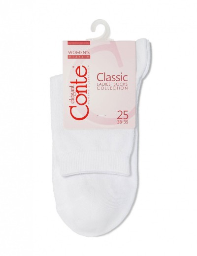 Женские носки Conte 15С-15СП 061 CLASSIC белый, Цвет: белый, Размеры: 38/39, изображение 3