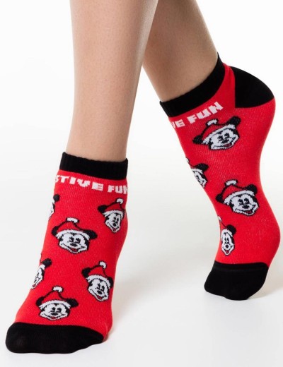 Короткие носки с рисунками Conte 21С-74СПМ 648 НОВОГОДНИЕ, Цвет: красный, Размеры: 36/39, изображение 3