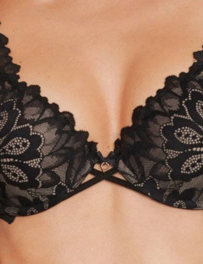 Бюстгальтер кружевной пуш-ап Esotiq TIARA 40156 черный, Цвет: черный, Размеры: 75D, изображение 5