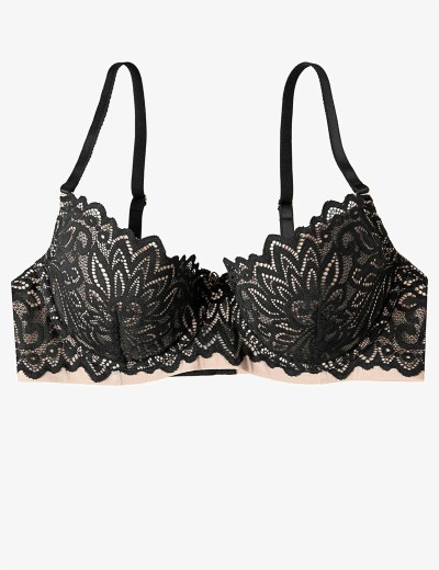 Бюстгальтер балконет пуш-ап Esotiq TROPHY 40341 черный+бежевый, Цвет: черный+бежевый, Размеры: 75E, изображение 6