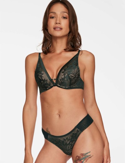 Кружевной бюстгальтер с пуш-ап Esotiq TOSHI 40002 изумруд, Цвет: изумруд, Размеры: 75D, изображение 6