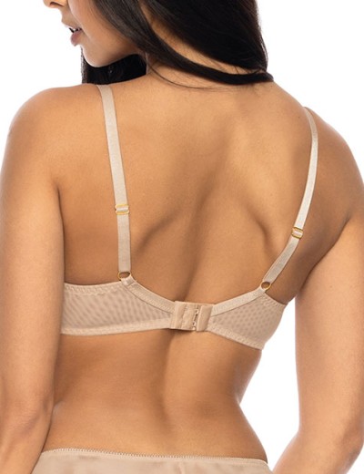 Мягкий бюстгальтер с кружевом MAT MILOU bezowy M-3533-2, Цвет: бежевый, Размеры: 65F, изображение 4