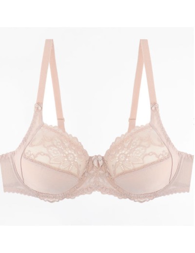 Мягкий бюстгальтер с кружевом Misstyle 2504 серебристый пион, Цвет: серебристый пион, Размеры: 75E, изображение 2