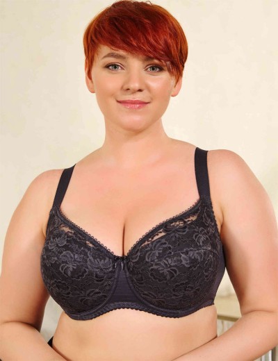 Бюстгальтер с плотной чашкой Misstyle 2508 / 508 антрацит, Цвет: антрацит, Размеры: 80B, изображение 3