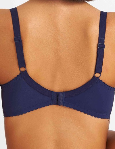 Бюстгальтер полумягкий с флок напылением Simona M 900 бархат темно-синий, Цвет: бархат темно-синий, Размеры: 85G, изображение 2