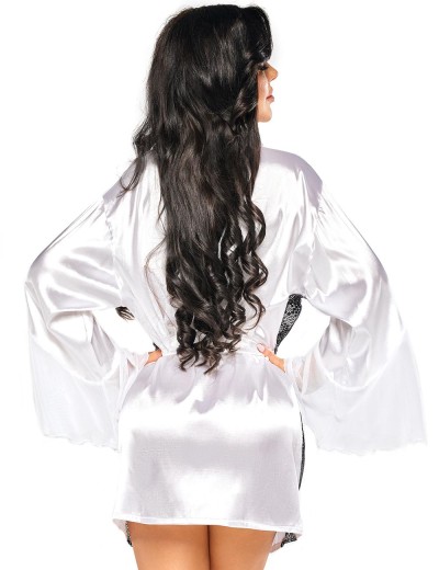 Короткий пеньюар + трусики Beauty Night SARA PEIGNOIR WHITE, Цвет: белый, Размеры: S/M/L, изображение 2