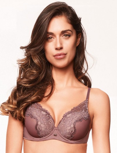 Модный комплект пуш-ап и слипы Lormar SATEN Sat52059 malva, Цвет: malva (мальва), Размеры: 65B, изображение 4