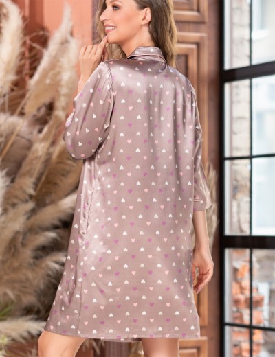 Атласная ночная рубашка Mia-Mella JULIA HEARTS 7077 латте, Цвет: кофе латте, Размеры: XS, изображение 2 Атласная ночная рубашка Mia-Mella JULIA HEARTS 7077 латте, Цвет: кофе латте, Размеры: XS, изображение 2