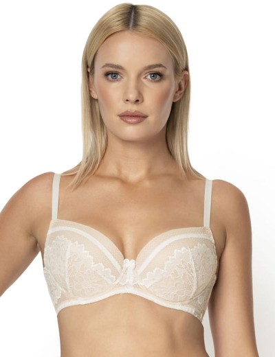 Бюстгальтер балконет съемный пуш-ап Nipplex ZARA P-UP экрю, Цвет: экрю, Размеры: 70C, изображение 3