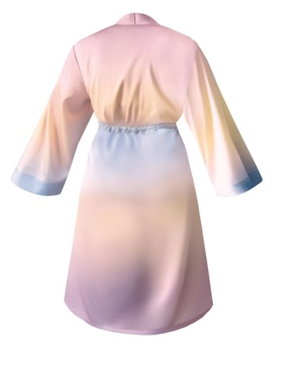 Длинный атласный халат Nipplex ZORA ombre, Цвет: мультиколор, Размеры: L/XL, изображение 5