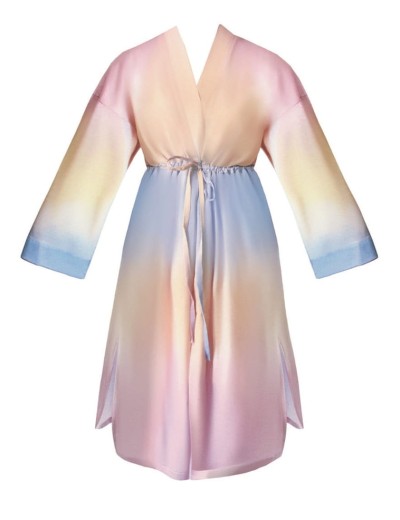 Длинный атласный халат Nipplex ZORA ombre, Цвет: мультиколор, Размеры: L/XL, изображение 4