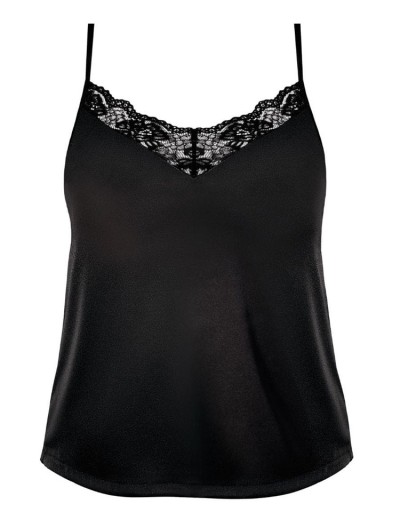 Атласная пижама топ и шорты Nipplex ZORA PAJAMAS черный, Цвет: черный, Размеры: XL, изображение 3