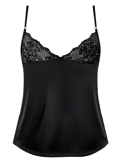 Атласная пижама топ и шорты Nipplex ZORA PAJAMAS черный, Цвет: черный, Размеры: XL, изображение 4