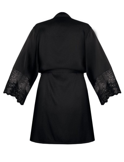 Короткий халат-кимоно из атласа Nipplex ZORA черный, Цвет: черный, Размеры: L, изображение 6 Короткий халат-кимоно из атласа Nipplex ZORA черный, Цвет: черный, Размеры: L, изображение 6