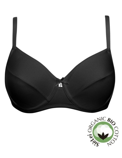 Бюстгальтер мягкий хлопковый Sielei NATURAL COTTON 1442 nero, Цвет: nero (черный), Размеры: 80C, изображение 5