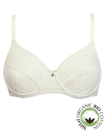 Бюстгальтер мягкий хлопковый Sielei NATURAL COTTON 1442 ecru melange, Цвет: ecru melange, Размеры: 75C, изображение 2