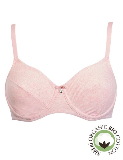 Бюстгальтер мягкий хлопковый Sielei NATURAL COTTON 1442 rosa melange, Цвет: rosa melange, Размеры: 75C, изображение 2