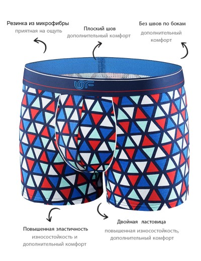 Мужские трусы боксеры UNICONF BB61R, Цвет: темно-синий, Размеры: 2XL, изображение 3 Мужские трусы боксеры UNICONF BB61R, Цвет: темно-синий, Размеры: 2XL, изображение 3