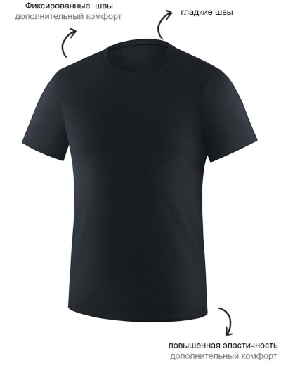 Мужская футболка UNICONF TB01 черный, Цвет: черный, Размеры: M, изображение 2