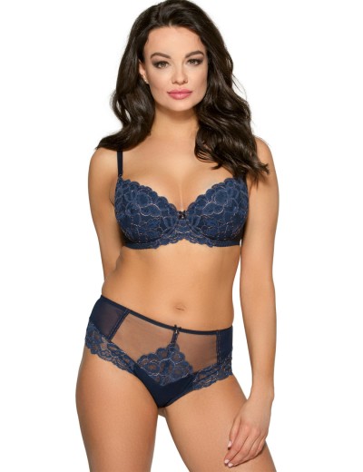 Бюстгальтер балконет пуш-ап Ava CASABELLA 1990 P-UP темно-синий, Цвет: темно-синий, Размеры: 75C, изображение 4