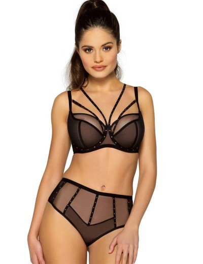 Бюстгальтер полупоролон на большую грудь Novika POIS POIS N02 PU черный, Цвет: черный, Размеры: 70G, изображение 4