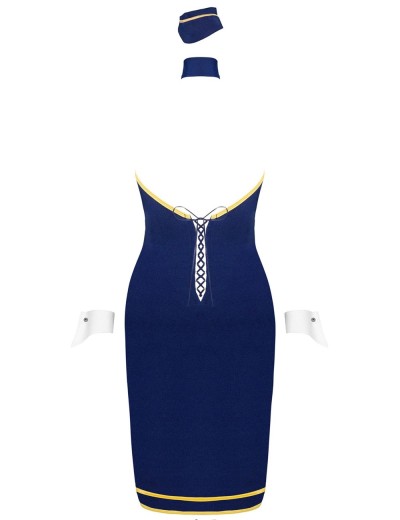 Ролевой костюм стюардессы Obsessive STEWARDESS UNIFORM, Цвет: темно-синий, Размеры: M/L, изображение 6