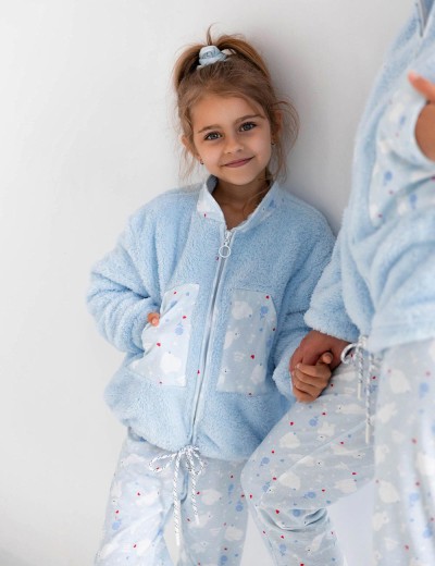 Детская теплая толстовка Sensis BLUE DREAM KIDS, Цвет: голубой, Размеры: 122-128, изображение 4