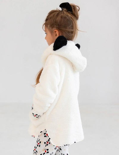 Детская плюшевая толстовка Sensis PANDA KIDS, Цвет: белый, Размеры: 122-128, изображение 2