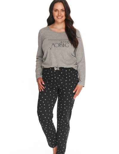 Женская пижама с брюками Taro 2556/2807 ANA серый/черный, Цвет: серый/черный, Размеры: S, изображение 2