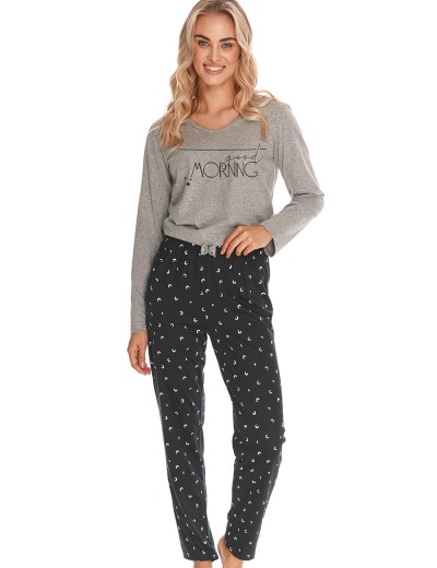 Женская пижама с брюками Taro 2556/2807 ANA серый/черный, Цвет: серый/черный, Размеры: S, изображение 3