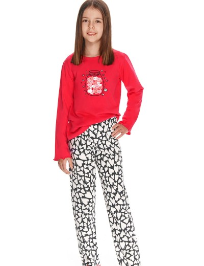 Детская пижама для девочки Taro 2589-2590 LIVIA малиновый, Цвет: малиновый, Размеры: 98