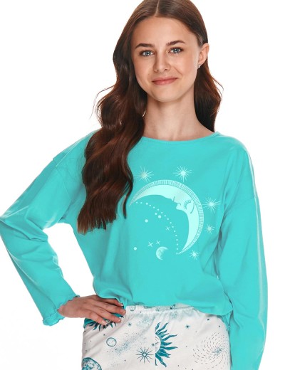 Пижама для девочки-подростка Taro 2649 LIVIA бирюзовый, Цвет: бирюзовый, Размеры: 158, изображение 2