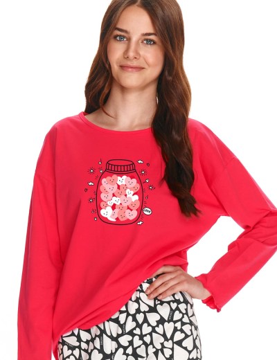 Пижама для девочки-подростка Taro 2649 LIVIA малиновый, Цвет: малиновый, Размеры: 158, изображение 2 Пижама для девочки-подростка Taro 2649 LIVIA малиновый, Цвет: малиновый, Размеры: 158, изображение 2