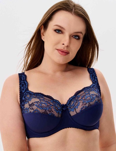 Бюстгальтер мягкий с подкроем Elli 1012 темно-синий, Цвет: темно-синий, Размеры: 75G, изображение 5