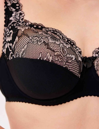 Бюстгальтер мягкий с подкроем Elli 1012 черно-серебро, Цвет: черно-серебро, Размеры: 85F, изображение 5