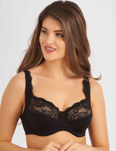 Бюстгальтер мягкий с подкроем Elli 1012 черный, Цвет: черный, Размеры: 90E, изображение 4