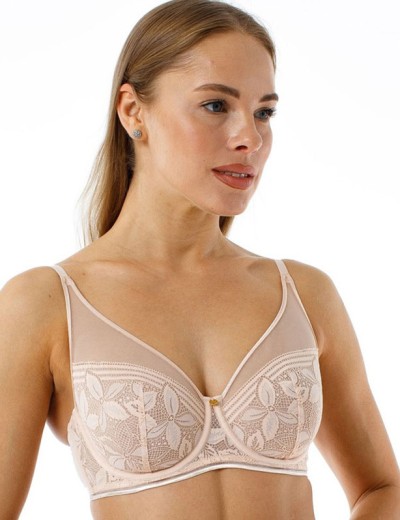 Мягкий кружевной бюстгальтер Coquette Revue IMPRESSIVE 81109-11, Цвет: кремовый, Размеры: 70D, изображение 3