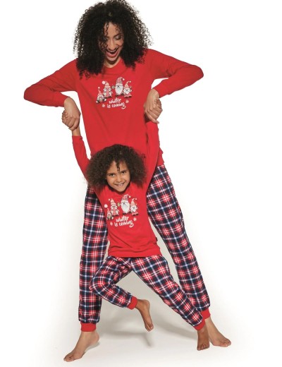 Женская пижама из хлопка Cornette 671 GNOMES, Цвет: красный/синий, Размеры: XL, изображение 3