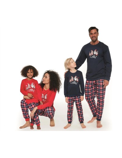 Женская пижама из хлопка Cornette 671 GNOMES, Цвет: красный/синий, Размеры: XL, изображение 4