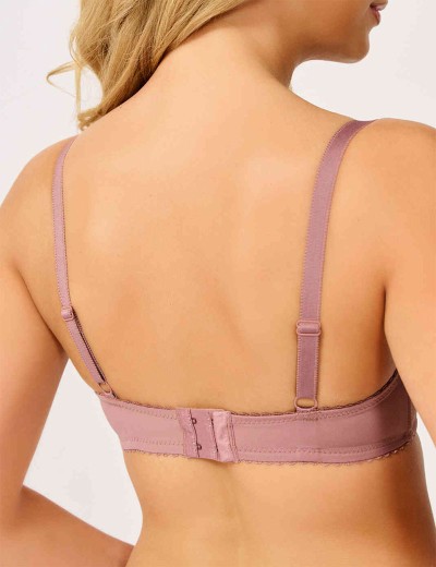 Бюстгальтер балконет Elli 7055 кофейно-розовый, Цвет: кофейно-розовый, Размеры: 80C, изображение 2