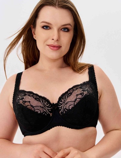 Бюстгальтер полумягкий Elli 9000 черный, Цвет: черный, Размеры: 90F, изображение 3