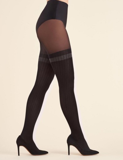 Колготки с имитацией чулок Gabriella 272 SCALA 60 den чёрный, Цвет: чёрный, Размеры: 2, изображение 3