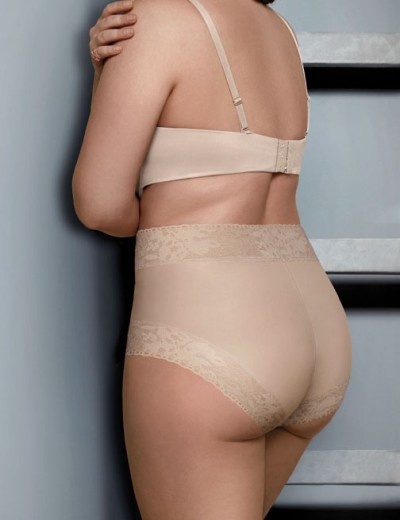 Высокие трусы слипы с кружевом Janira SOFT LACE 1030318 SUPER HIGH dune, Цвет: dune (песочный), Размеры: L, изображение 2