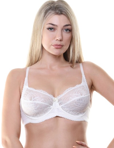 Кружевной мягкий бюстгальтер Orhideja 535-437 молоко, Цвет: молоко, Размеры: 100F, изображение 3