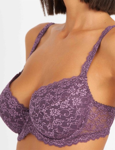 Бюстгальтер балконет пуш-ап Simona M 870 гортензия, Цвет: гортензия, Размеры: 90B, изображение 5