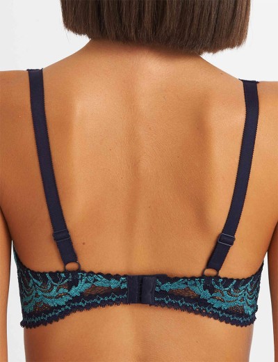 Бюстгальтер балконет пуш-ап биколор Simona M 870/98 кварц-лазурит, Цвет: кварц-лазурит, Размеры: 85D, изображение 2