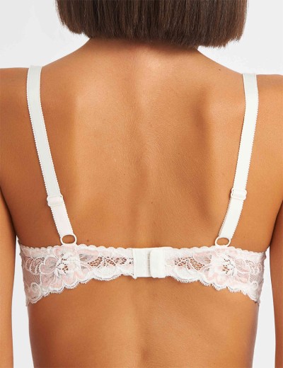 Бюстгальтер балконет пуш-ап биколор Simona M 870 молоко-роза, Цвет: молоко-роза, Размеры: 95B, изображение 2