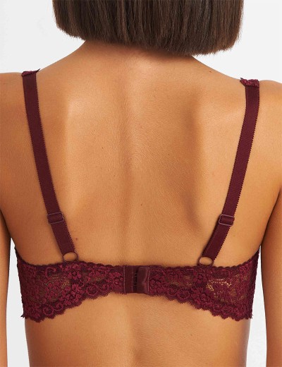 Бюстгальтер балконет пуш-ап Simona M 870 бордо, Цвет: бордо, Размеры: 95C, изображение 2