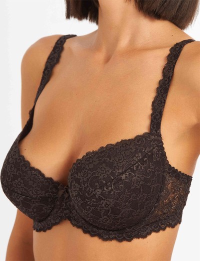 Бюстгальтер балконет пуш-ап Simona M 870 шоколад, Цвет: шоколад, Размеры: 75D, изображение 5